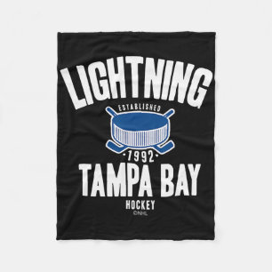Tampa Bay Lightning Hockey Puck Zwart Officieel Ge Fleece Deken