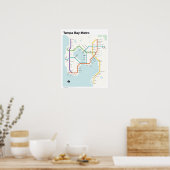 Tampa Bay Metro - Fantasy Subway Map, Tampa, FL. Poster (Keuken)