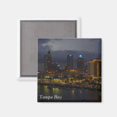 Tampa Bay Night Skyline Magneet (Voorkant / Achterkant)
