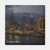 Tampa Bay Night Skyline Magneet (Voorkant)