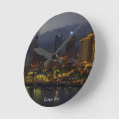 Tampa Bay Night Skyline Ronde Klok (Hoek)