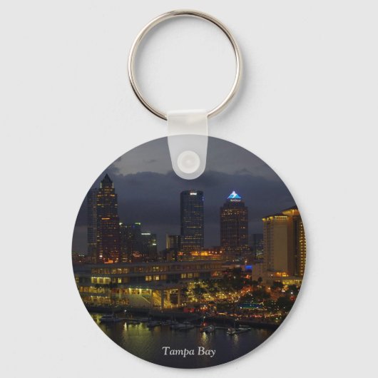 Tampa Bay Night Skyline Sleutelhanger (Voorkant)
