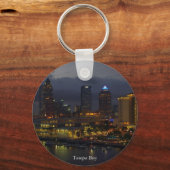 Tampa Bay Night Skyline Sleutelhanger (Voorkant)
