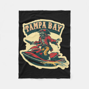 Tampa Bay Piraat Florida Jetski Varend Grappig Gas Fleece Deken