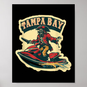 Tampa Bay Piraat Florida Jetski Varend Grappig Gas Poster