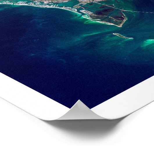 Tampa Bay Satellite Afbeelding Poster (Hoek)