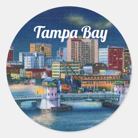 Tampa Bay  scene Ronde Sticker (Voorkant)
