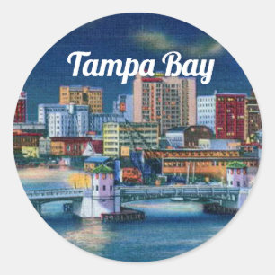 Tampa Bay  scene Ronde Sticker