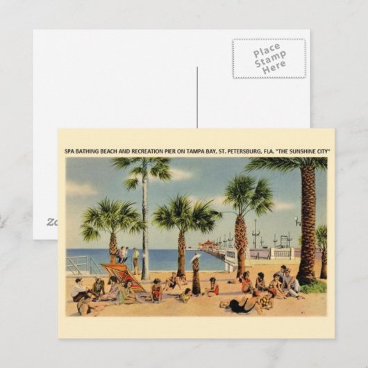  Tampa Bay St. Petersburg Florida Post Card Briefkaart (Voorkant / Achterkant)