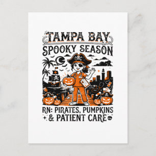 Tampa Bay Verpleegster Herfst Piraat Thema Briefkaart