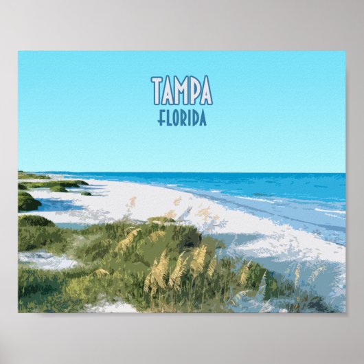 Tampa Beach Florida Vintage Poster (Voorkant)