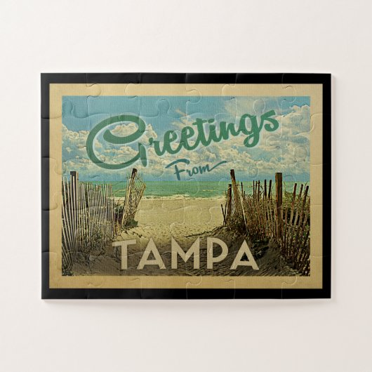 Tampa Beach Vintage Travel Legpuzzel (Horizontaal)