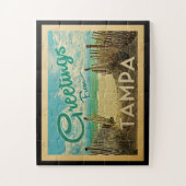 Tampa Beach Vintage Travel Legpuzzel (Verticaal)