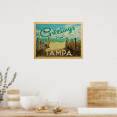 Tampa Beach Vintage Travel Poster (Keuken)