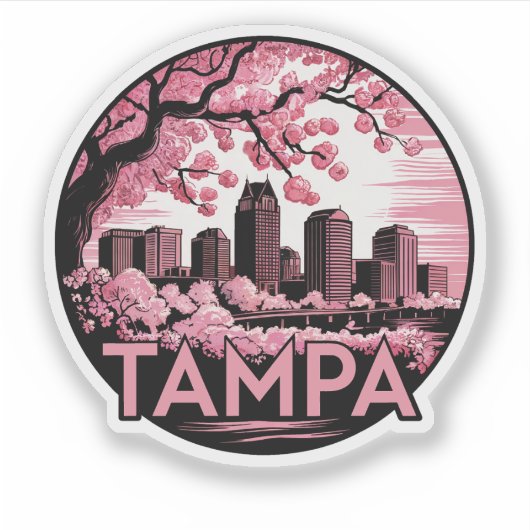 Tampa City Florida Verenigde Staten Sticker (Voorkant)