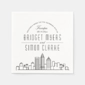 Tampa Deco Skyline | Huwelijksevenement Servet (Voorkant)