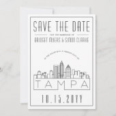 Tampa, FL bruiloft | Gestileerde skyline De datum Kaart (Voorkant)