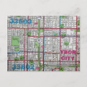 TAMPA, FL  Map Briefkaart (Voorkant)