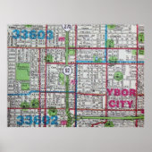 Tampa, FL  Map Poster (Voorkant)