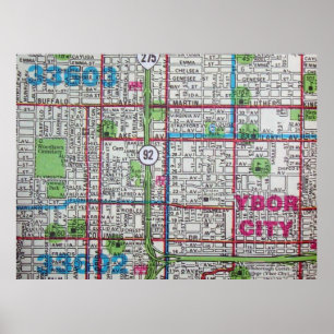 Tampa, FL  Map Poster