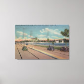 Tampa, FL - Uitzicht van Bayshore Blvd, Bridge Canvas Afdruk (Voorkant)
