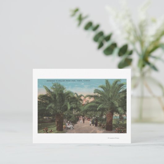 Tampa, FL - Uitzicht van de Ingang van het Park Ba Briefkaart (Staand voorkant)