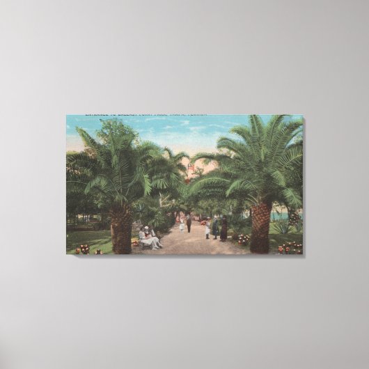 Tampa, FL - Uitzicht van de Ingang van het Park Ba Canvas Afdruk (Voorkant)