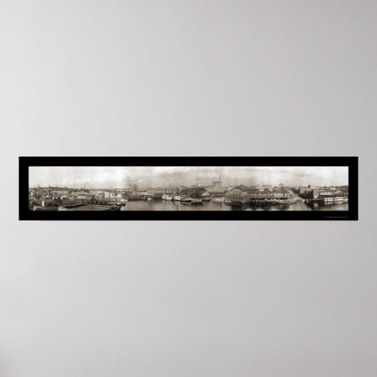 Tampa FL Waterfront Foto 1913 Poster (Voorkant)