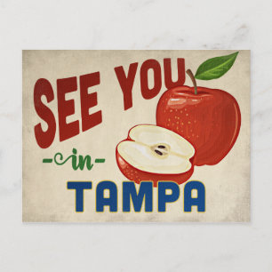 Tampa Florida Apple - Vintage Travel Briefkaart
