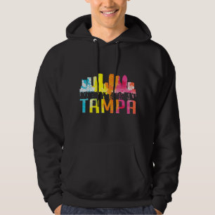 Tampa Florida Aquarel Kunst Stadssilhouet Souvenir Hoodie
