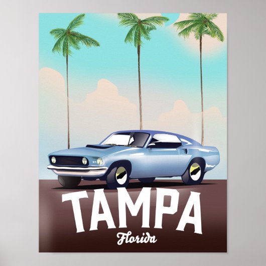 Tampa Florida auto reisposter Poster (Voorkant)
