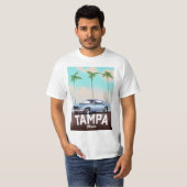 Tampa Florida auto reisposter T-shirt (Voorkant volledig)