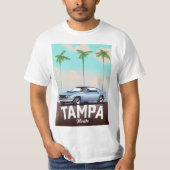 Tampa Florida auto reisposter T-shirt (Voorkant)