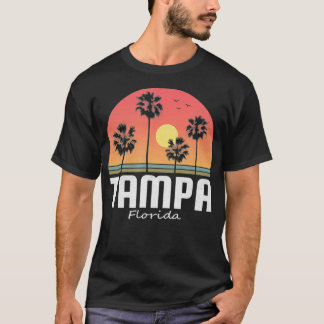 Tampa Florida Beach Palm Sunset Gift Women Men Kid T-shirt