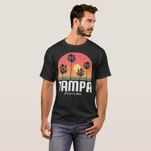Tampa Florida Beach Palm Sunset Gift Women Men Kid T-shirt (Voorkant volledig)