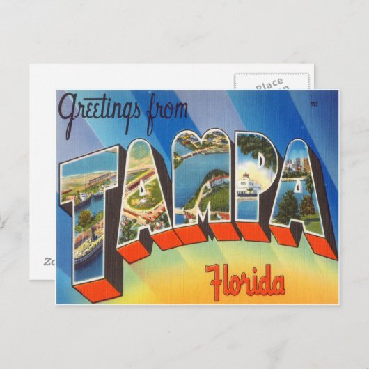 Tampa Florida Briefkaart (Voorkant / Achterkant)