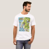 Tampa Florida Cartoon Map T-shirt (Voorkant volledig)