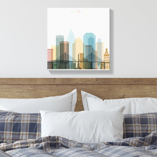Tampa, Florida | City Skyline Canvas Afdruk (Insitu (Slaapkamer))