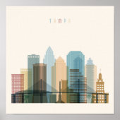 Tampa, Florida | City Skyline Poster (Voorkant)
