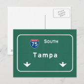 Tampa Florida fl Interstate Highway Freeway : Briefkaart (Voorkant / Achterkant)