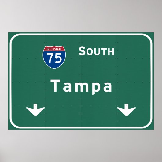 Tampa Florida fl Interstate Highway Freeway : Poster (Voorkant)
