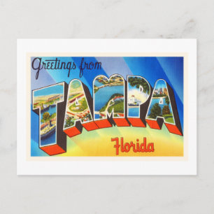 Tampa Florida FL Old Vintage Travel Souvenir Briefkaart