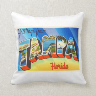 Tampa Florida FL Old Vintage Travel Souvenir Kussen