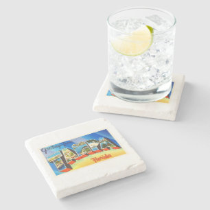 Tampa Florida FL Old Vintage Travel Souvenir Stenen Onderzetter