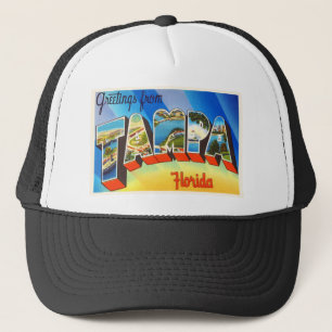 Tampa Florida FL Old Vintage Travel Souvenir Trucker Pet