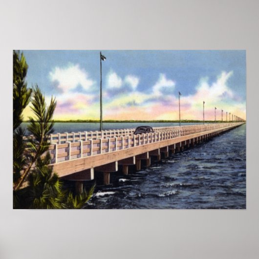 Tampa Florida Gandy Bridge Poster (Voorkant)