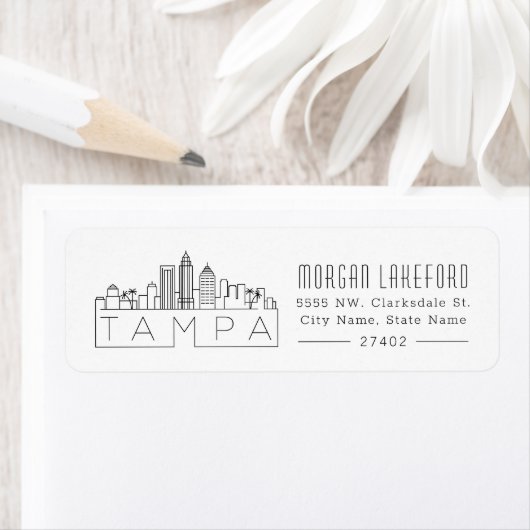 Tampa, Florida gestileerde skyline | Etiket (Insitu)