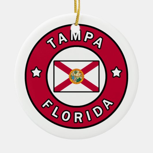 Tampa Florida Keramisch Ornament (Voorkant)
