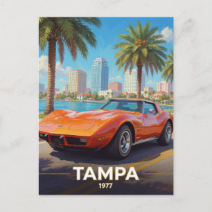 Tampa Florida Kust Autocultuur 1977 Briefkaart