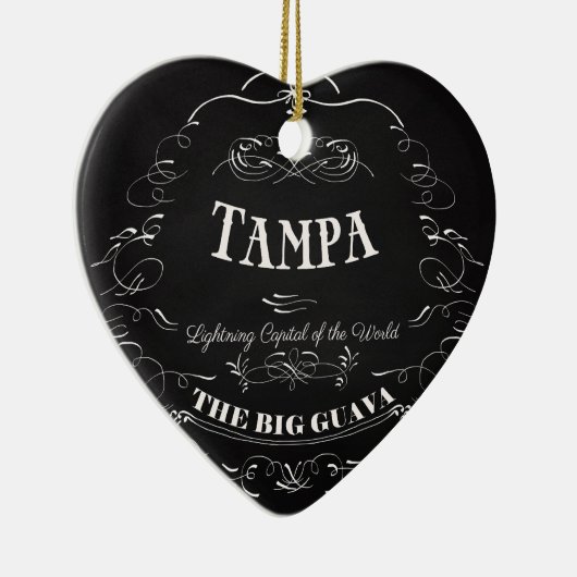 Tampa. Florida - Lightning Capital of the World Keramisch Ornament (Rechts)